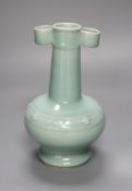 A Chinese celadon arrow vase, height 22cm