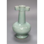 A Chinese celadon arrow vase, height 22cm