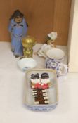 Eight items of Chinese and Japanese ceramics and works of art, tallest 24cm