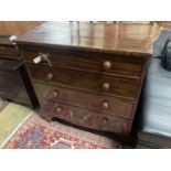 An early Victorian mahogany chest of drawers, width 94cm, depth 48cm, height 100cm