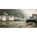 Duncan Palmas (b.1964), oil on canvas, 'Morning Mist, Polperro', signed, 39 x 75cm