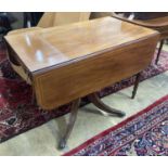 A George IV satinwood banded mahogany Pembroke breakfast table, width 90cm, depth 51cm, height 72cm