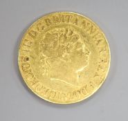 A George III 1820 gold sovereign.