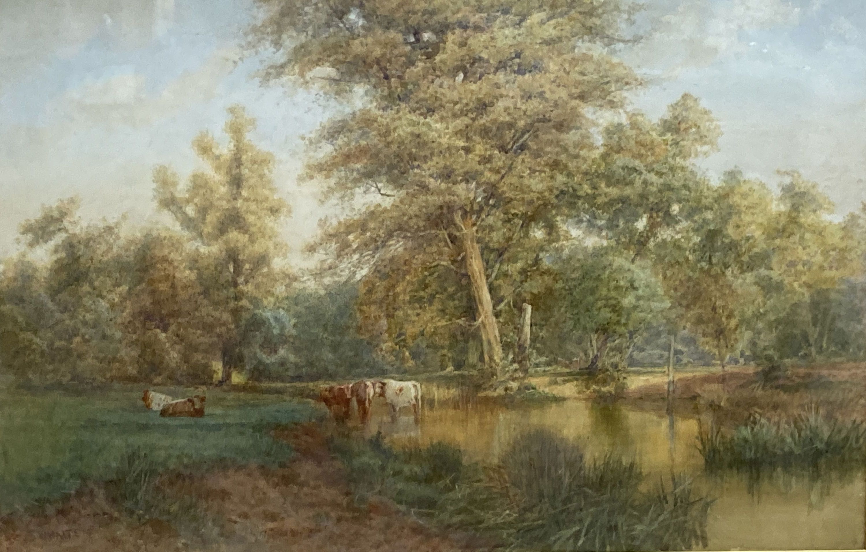 James Whaite (1881-1916), watercolour, Autumn, Huntingdonshire, signed, 39 x 59cm