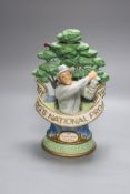 An American porcelain Bing Crosby decanter commemorating 39th Bings National Pro Am, height 26cm