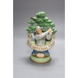 An American porcelain Bing Crosby decanter commemorating 39th Bings National Pro Am, height 26cm