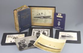 Royal interest: A collection of ephemera relating The R.M.S Queen Mary to include a photograph of