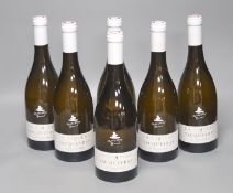 Six bottles of Domaine de la Ligiere Vacqeyras Le Chemin Blanc, 2017, 75cl