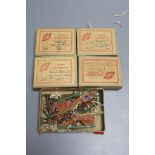 Flat military figures - Four boxes of Oki Kieler Zinnsoldaten and another box by Kilia