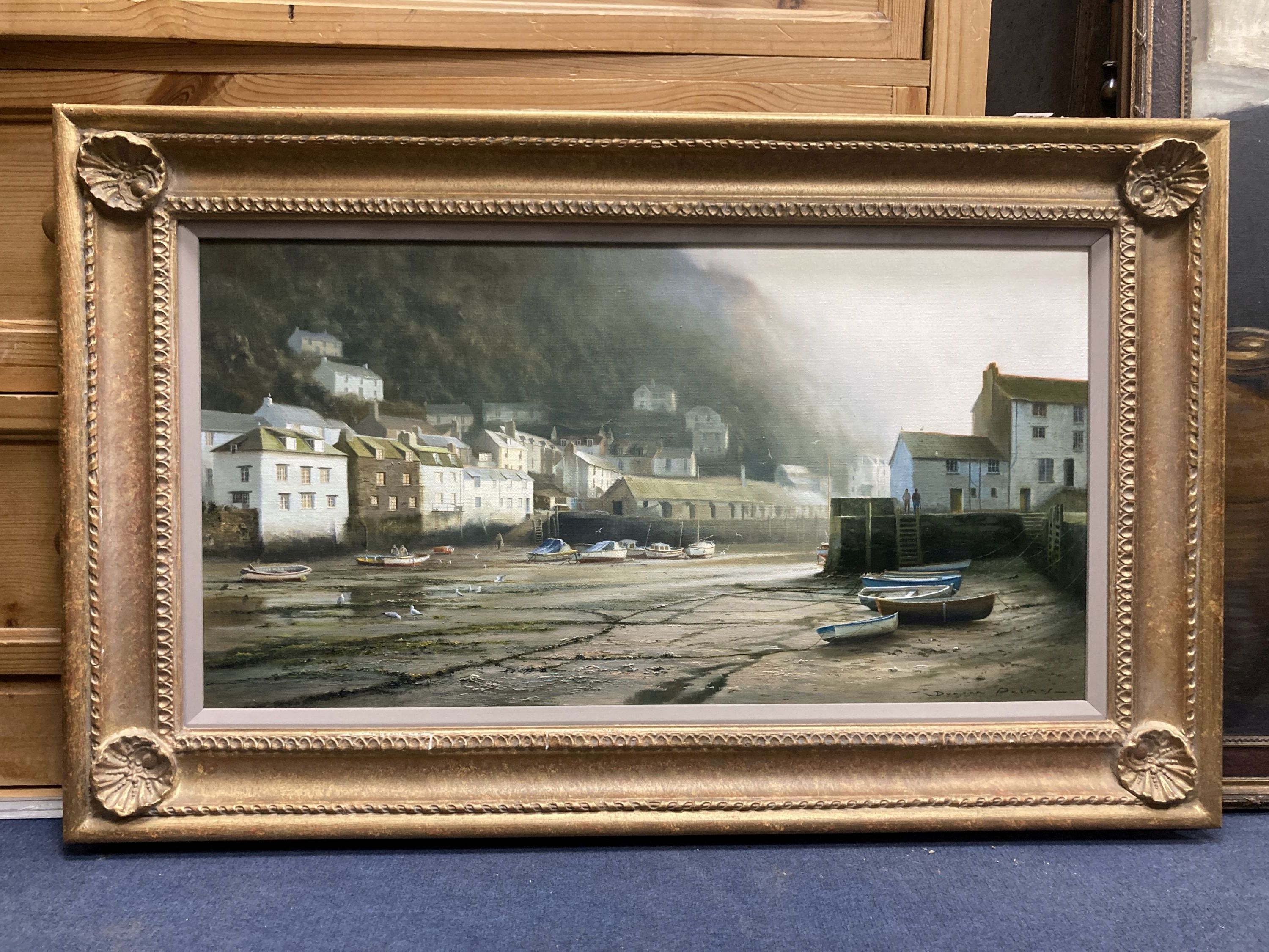 Duncan Palmas (b.1964), oil on canvas, 'Morning Mist, Polperro', signed, 39 x 75cm - Image 2 of 4