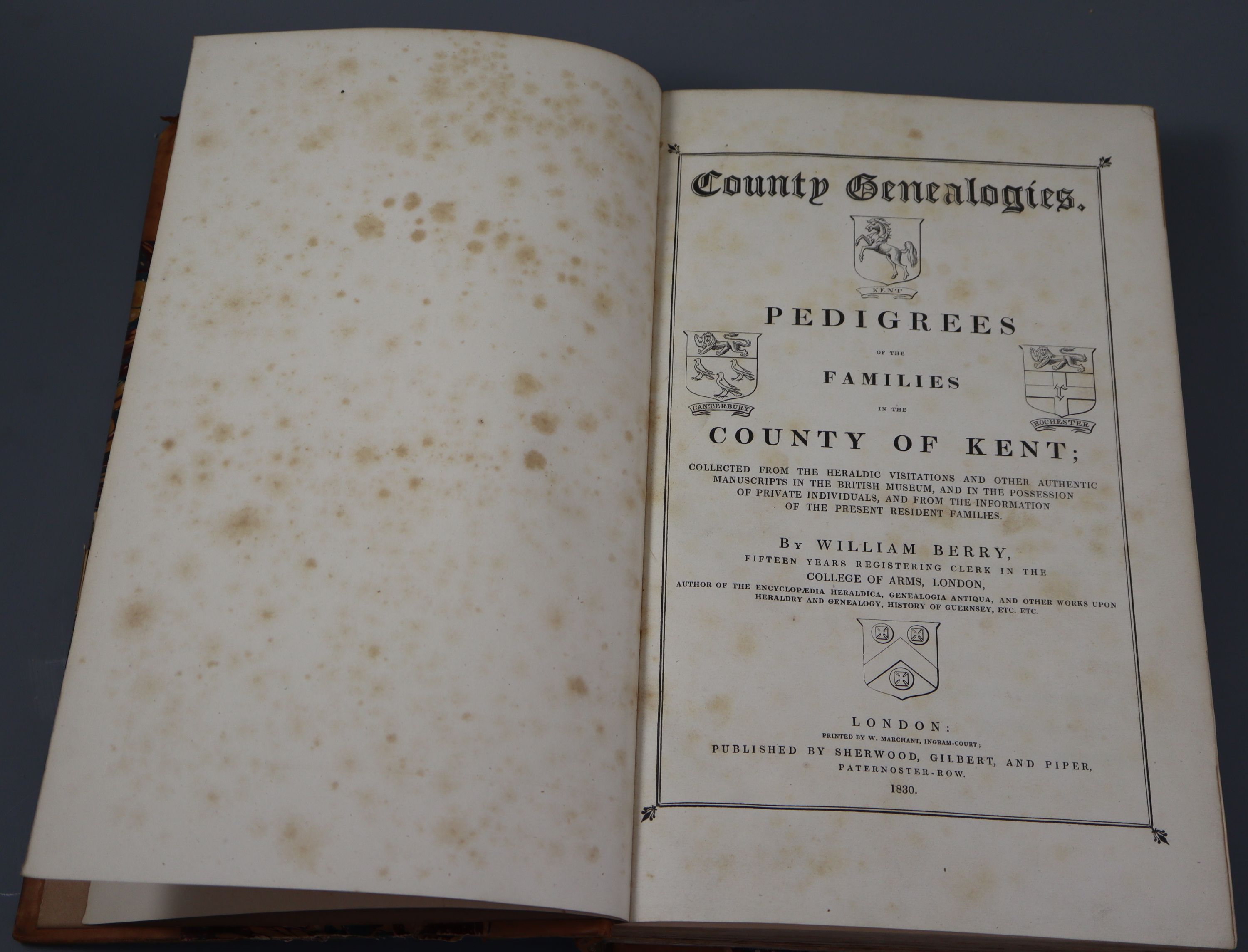 Berry, William - Pedigrees of the Families in the County of Kent, London 1830; Larking, Lambert - Image 13 of 15