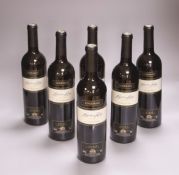 Six bottles of Lindemans Limestone Ridge Vineyard Cabernet Shiraz-Coonawarra, 1993, 75cl.