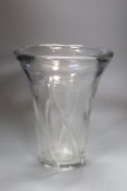 A Daum glass vase, height 32cm