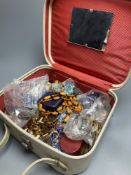 Assorted collectables including costume jewellery, pocket watch, amber necklace, etc.