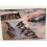 Niamh Collins (1956-), oil on paper, 'Wright Valley', signed and dated '91, 51 x 70cm