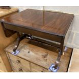 A reproduction mahogany sofa occasional table, width 69cm, depth 51cm, height 51cm