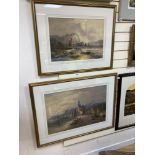 H. Turner (19th century), two watercolour, Fisherfolk on the shore, signed, and Paddle steamer at