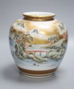 A Japanese Meiji period Kutani vase, height 24cm