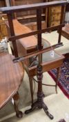 A Victorian mahogany adjustable music stand (a.f.)