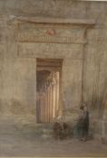 Walter Frederick Tyndale (1855-1943), watercolour, 'Outside the Temple', signed, Bourne Gallery