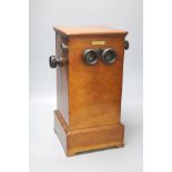 A Negretti & Zambra stereoscopic viewer, height 42cm