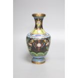 A Chinese cloisonne enamel 'dragon' vase, early 20th century, height 23.5cm