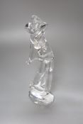 A boxed Baccarat crystal figure of a golfer, 23cm high