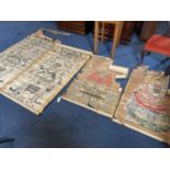 Two Chinese scroll paintings on paper of deities, early 20th century, image 148 x 75cm and two