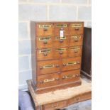A Victorian style mahogany apothecary chest, width 60cm, depth 25cm, height 85cm