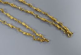 A 9ct rustic link chain, 50cm, 18.6 grams.