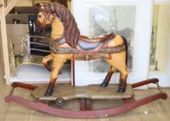 A childs rocking horse, on bow rocker, height 87cm