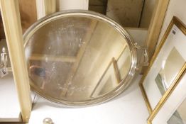 A Christofle two handled plated tea tray, length 62cm including handle
