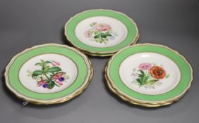 A Copeland set of six plates painted with sprays of flowers, 1851-1885 D.1836, diameter 23cm