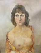 Frank Owen Dobson RA (1888-1963), oil on board, Nude portrait, 50 x 40cm, Dobson ex studio lot