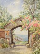 Kathleen Howitt (20th century), 'A Garden of Memories' and 'Old Monastery Gate' and another