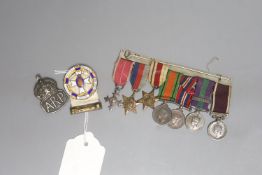 A group of WWII miniature medals
