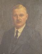 English School c.1900, oil on canvas, Portrait of a gentleman, 36 x 28cm.