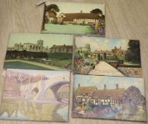 Godwin Bennett (1888-1950), four views of Stratford-upon-Avon, oil on canvas, comprising: 'Mary