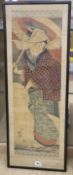 Kuniyoshi, woodblock print, Bijin, 71 x 23cm
