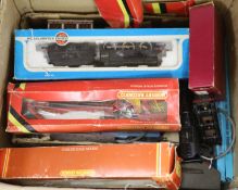 A collection of Hornby and other 00-gauge locomotives (some boxed), rolling stock and track,
