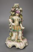 A Derby figure of Mars standing beside a shield in front of a flowering tree c. 1765-70, height