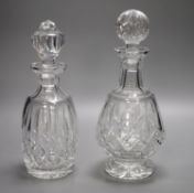 Two Waterford crystal decanters and stoppers, height 30cm