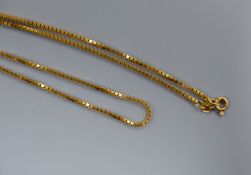 A modern 9ct gold chain, 55cm, 8.4 grams.