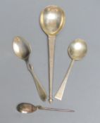 An Arts & Crafts silver spoon with oval bowl and urn finial, George Jackson & David Fullerton,