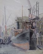 Max Parsons A.R.C.A. (1915-1998), watercolour on card, SS Marengo, signed and dated July 28, 1933