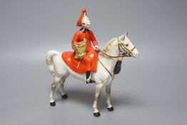 A Beswick group of a Life Guard, height 25cm