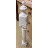 A Victorian painted newel post, height 98cm