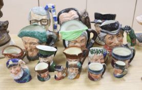 A collection of seventeen Royal Doulton character mugs