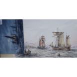 Max Parsons A.R.C.A. (1915-1998), four coastal and marine paintings, unframed, 23.5 x 33cm (Dover)