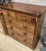 A Victorian mahogany chest of drawers, width 102cm, depth 50cm, height 104cm